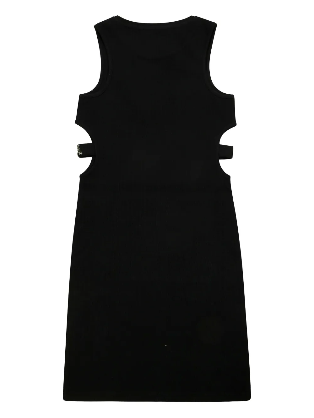 Patrizia Pepe Girl Cut-out Ribbed Dress In Black