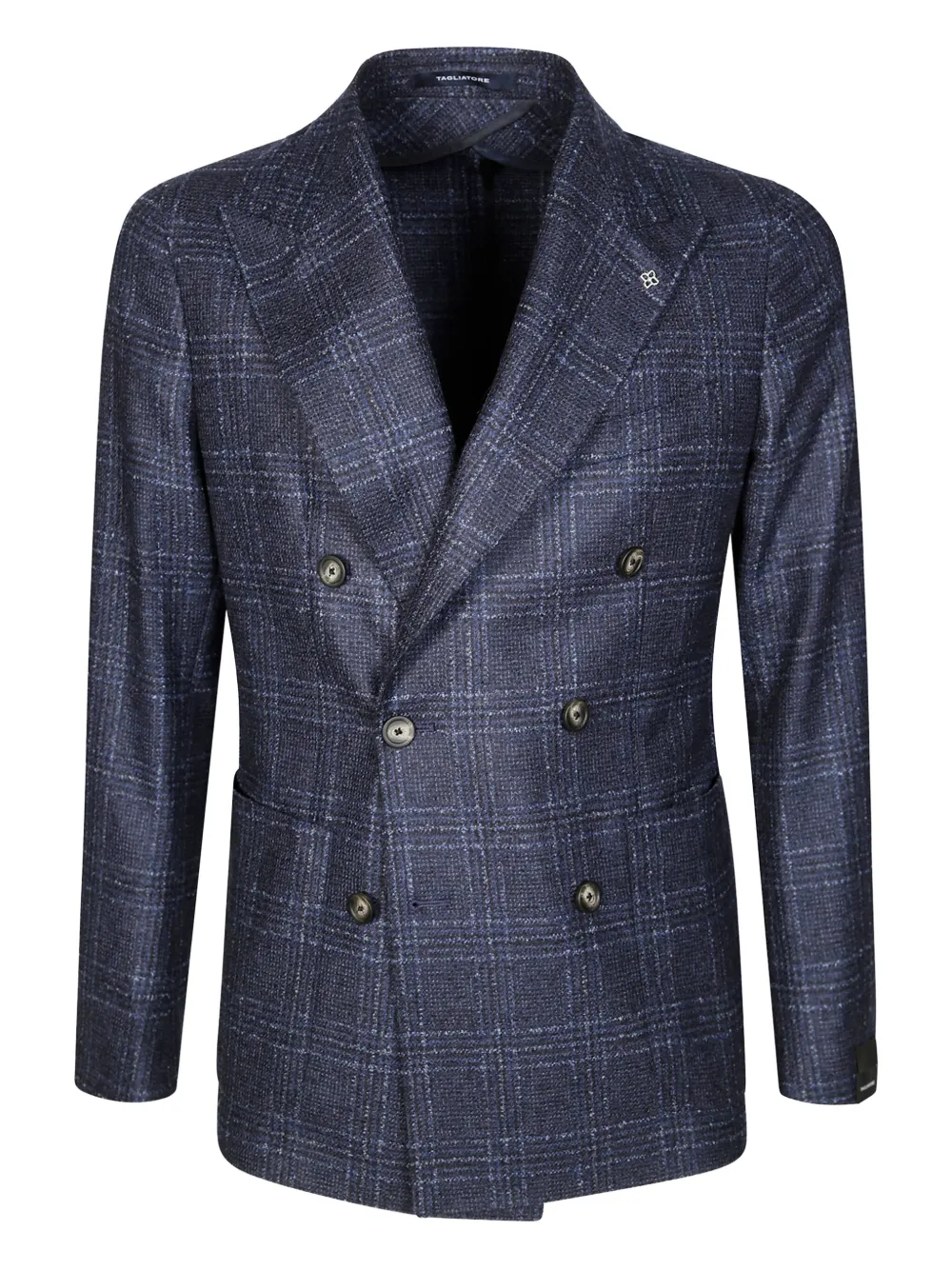 Tagliatore Blazer xadrez com abotoamento duplo | Azul | Image 1