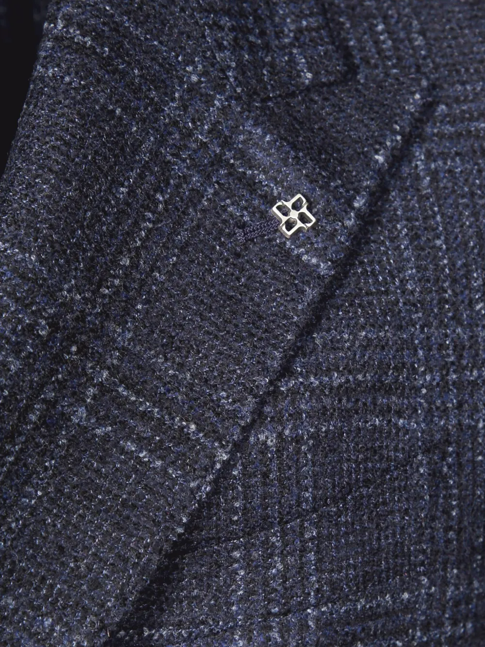 Tagliatore Geruite blazer met enkele rij knopen Blauw