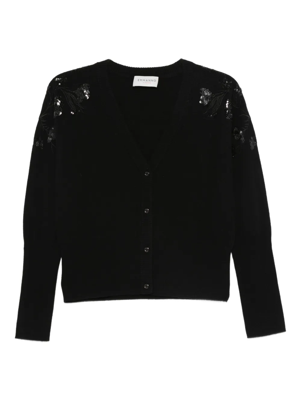 ERMANNO FIRENZE  sequin-embellished cardigan | Black | Image 1