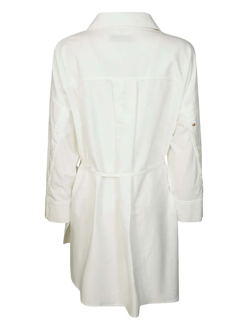 White Sand Belted Shirt In White