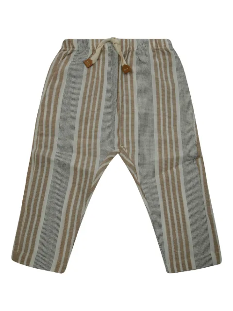 1 + IN THE FAMILY pantalones con cordones en la pretina y motivo de rayas