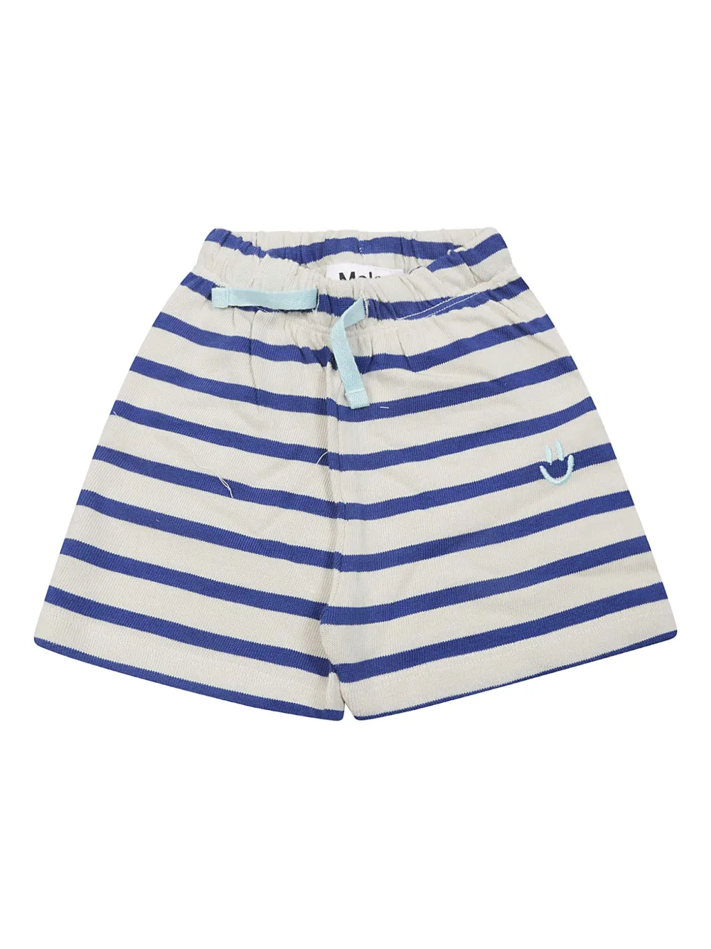 Molo Shorts Skie a righe con ricamo - Bianco