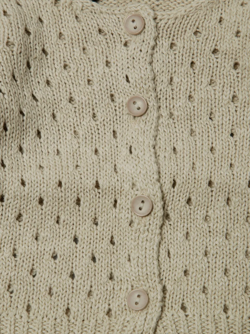 1 + IN THE FAMILY Telma vest met geperforeerde knopen Beige