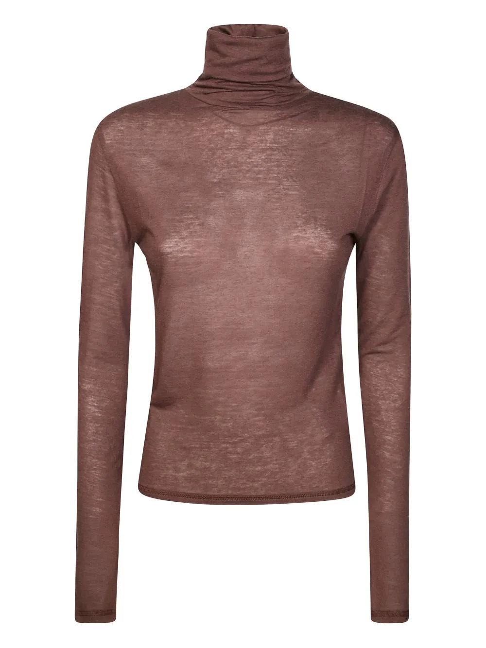 Absolut Cashmere Dolcevita Extrafine Turtleneck Top In Brown