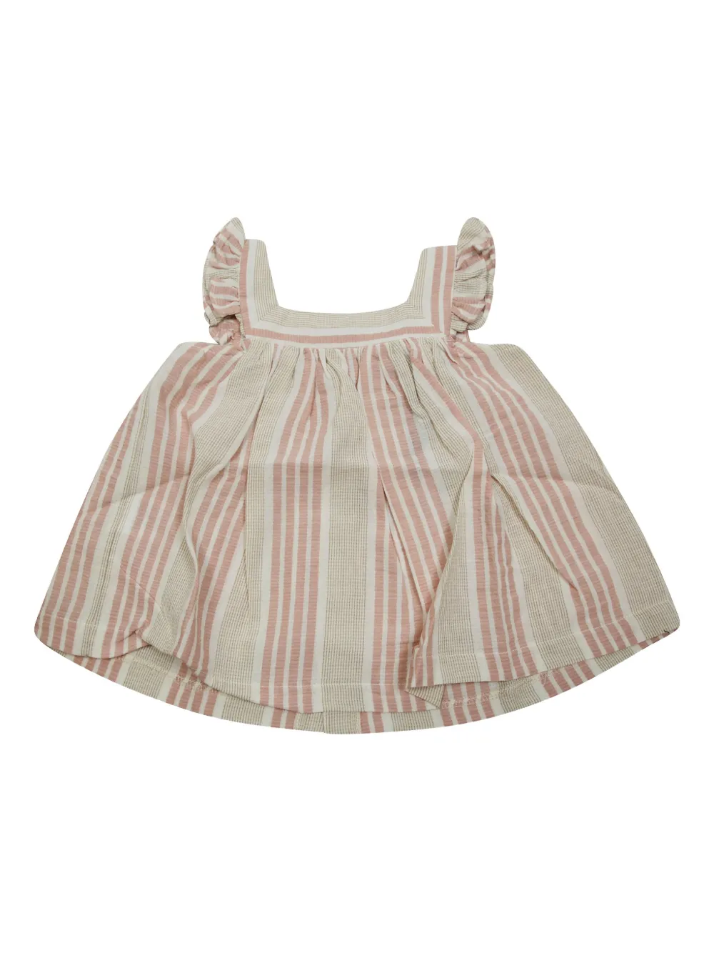 1 + IN THE FAMILY Magda gestreept shirt met ruches - Beige