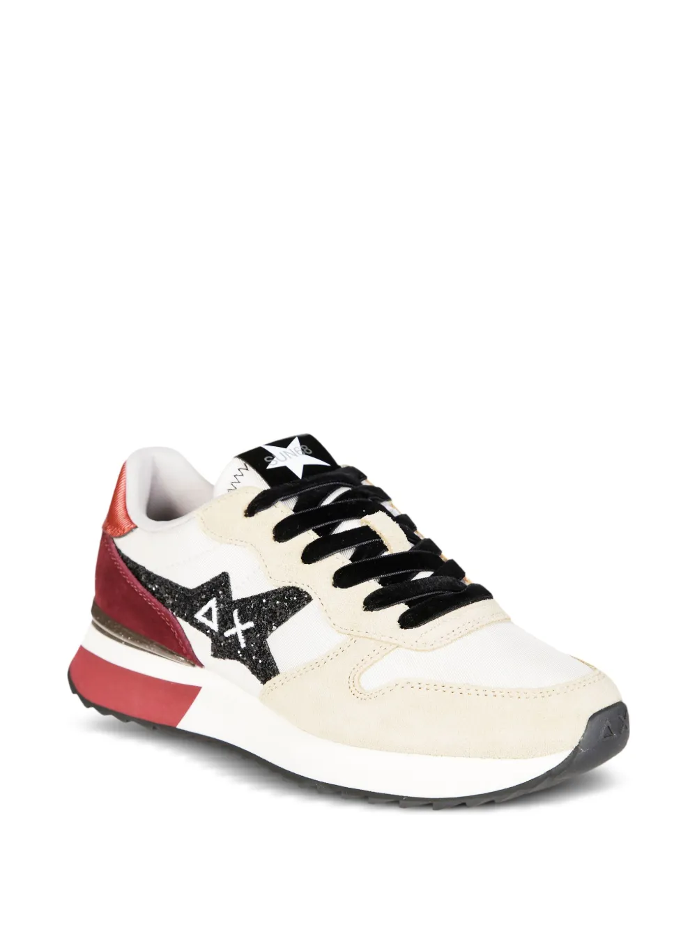 Sun68 Sneakers met glitter Beige
