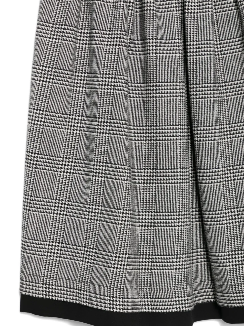 Ermanno Firenze Checked Pleated Skirt In Black