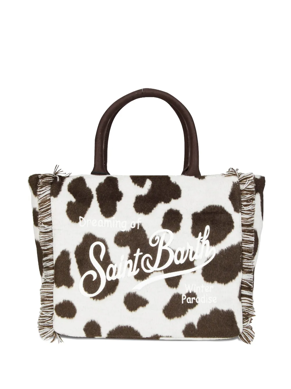 Mc2 Saint Barth Colette Fringed Tote Bag In White