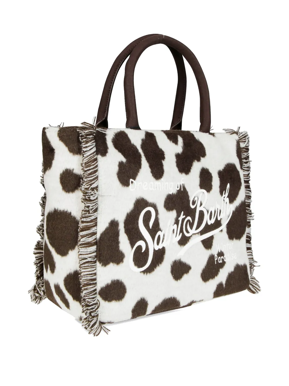 Mc2 Saint Barth Colette Fringed Tote Bag In White
