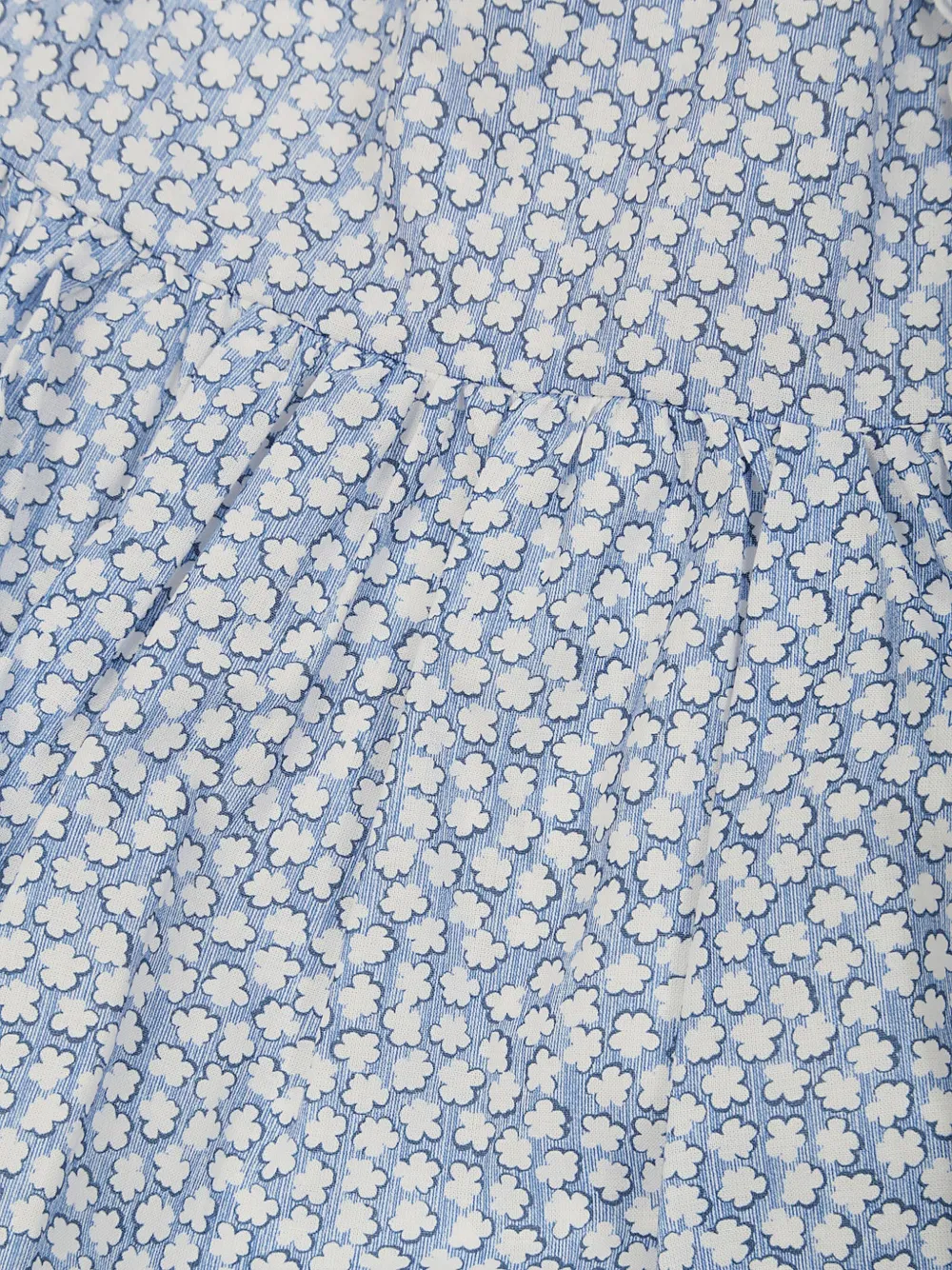 Il Gufo Jurk met bloemenprint Blauw