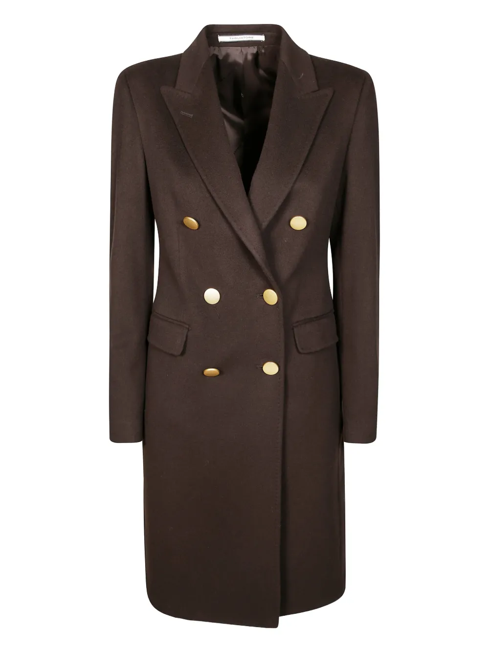 Tagliatore double-breasted buttoned coat | Brown | Image 1
