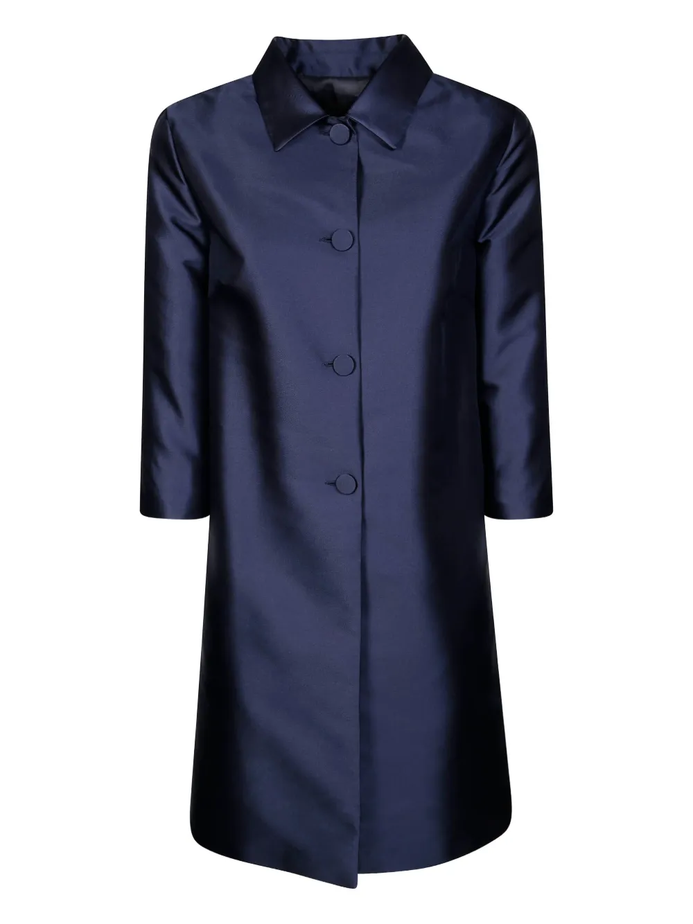 Fit Buttoned Coat In Blue