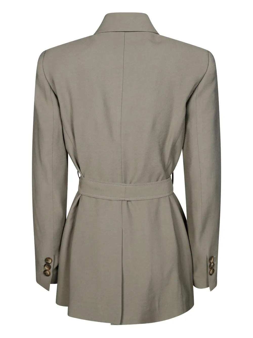 Fit Pocket Belted Jacket In Gray