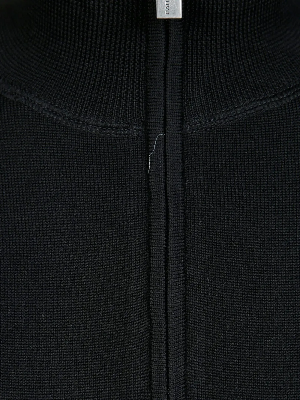 Paolo Pecora Maglia Mezza Zip Half Sweater In Black