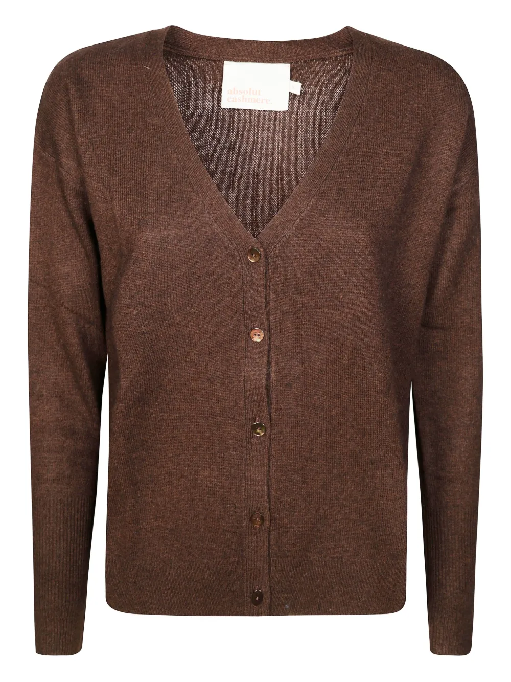 Absolut Cashmere Giuseppa V-neck Cardigan In Brown