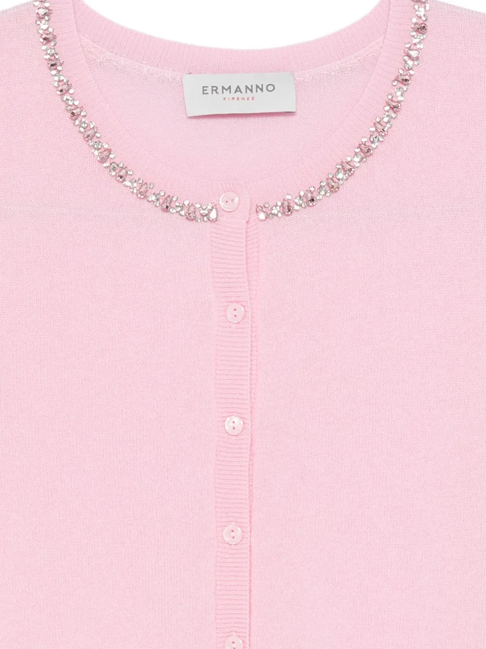 ERMANNO FIRENZE Vest verfraaid met stras Roze