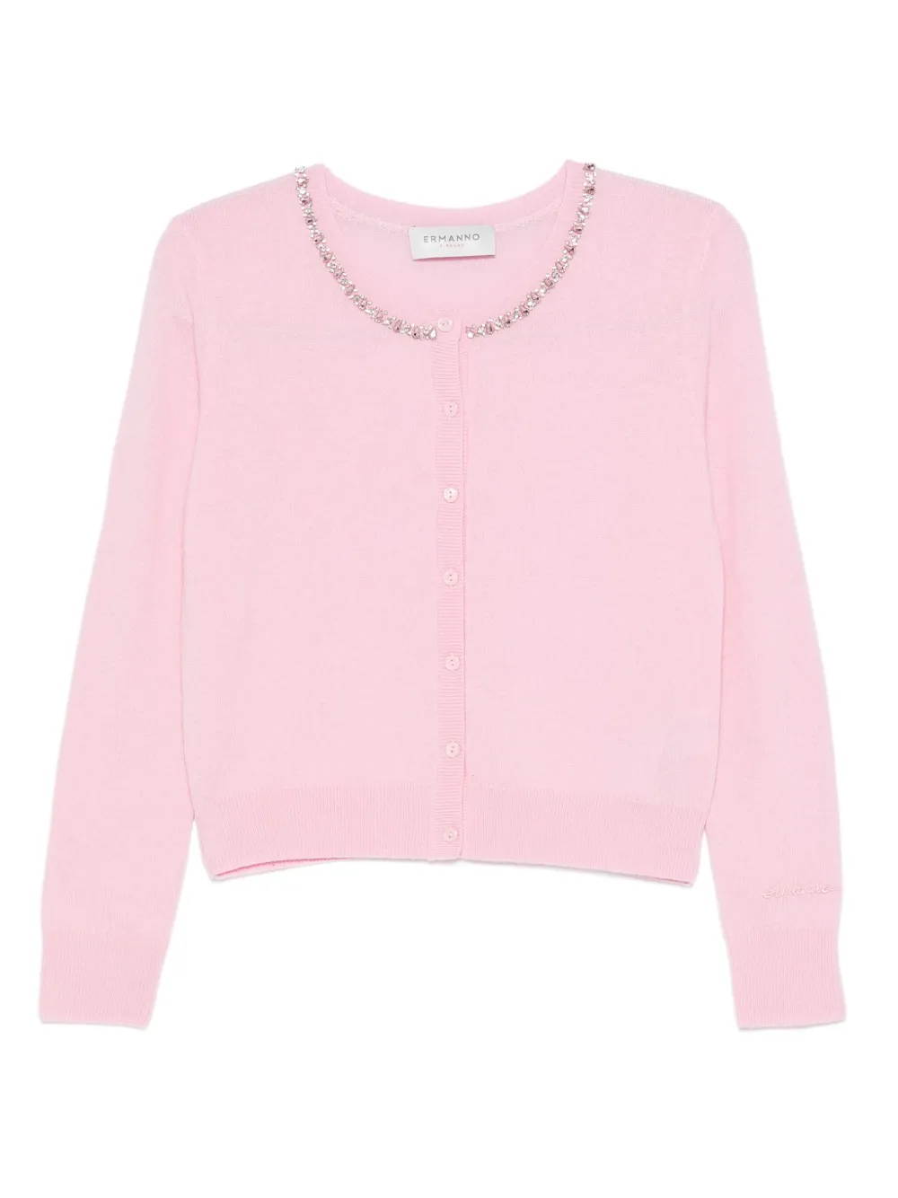 ERMANNO FIRENZE  rhinestone-embellished cardigan | Pink | Image 1
