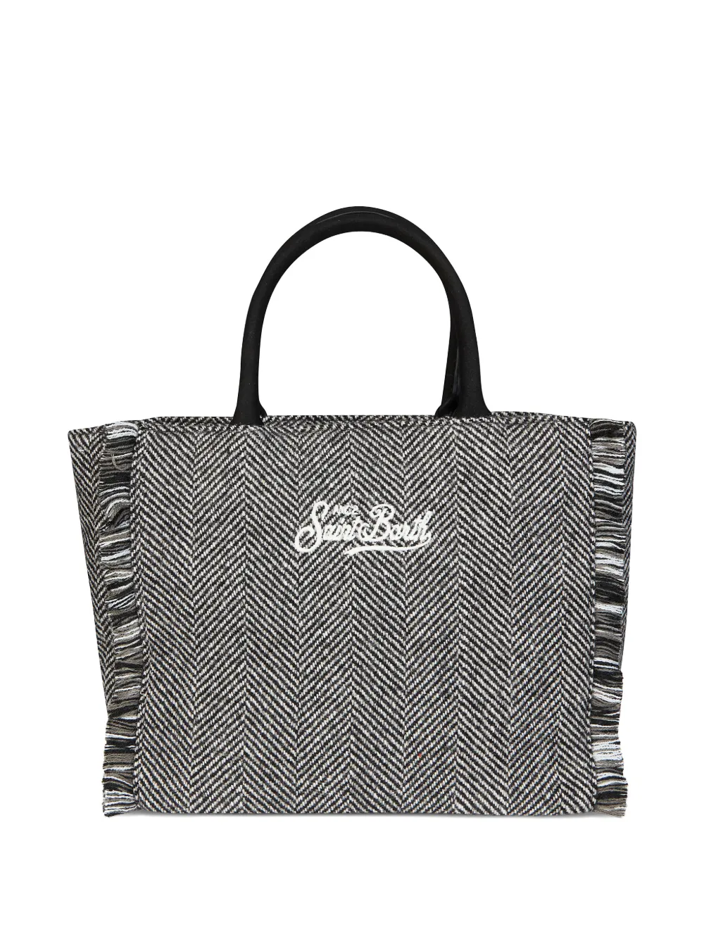 MC2 Saint Barth Colette herringbone fringed tote bag - Grijs