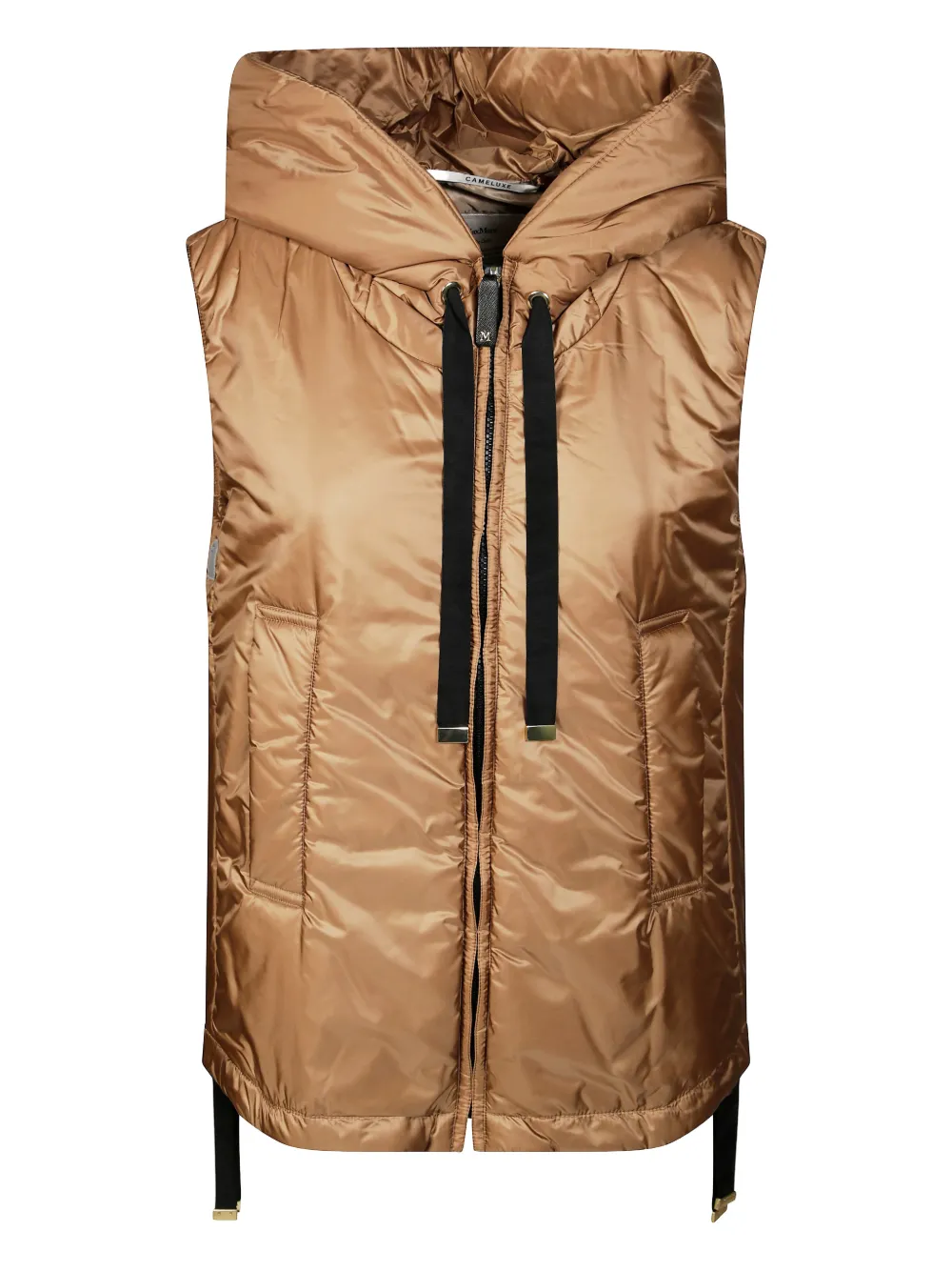 Max Mara Greengo Hooded Gilet In Multi