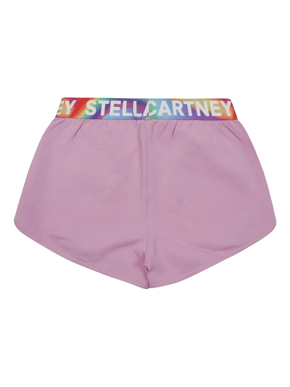 Stella Mccartney Logo-waistband Shorts In Pink
