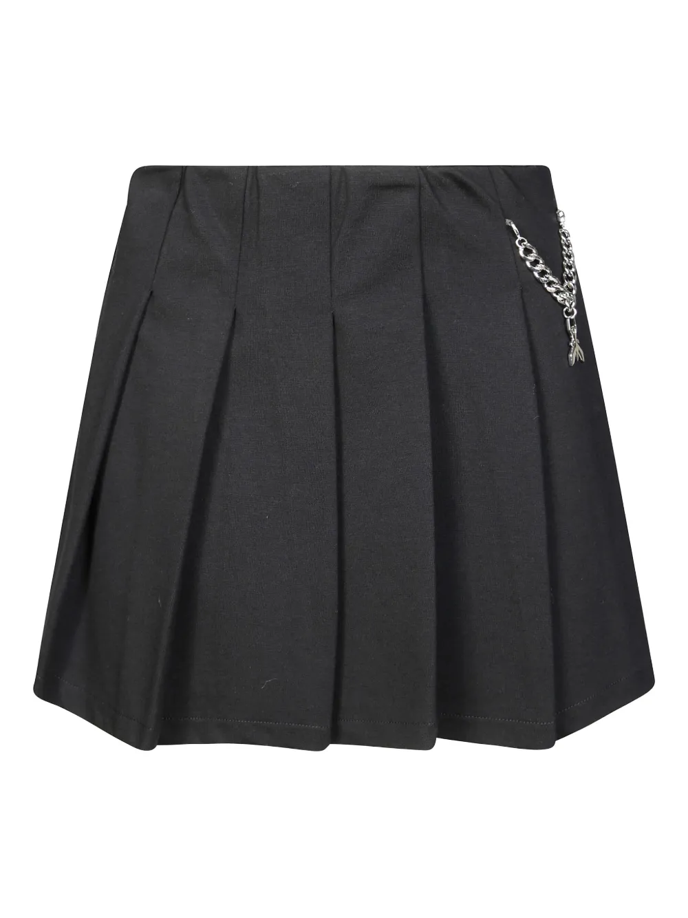 Patrizia Pepe girl Minigonna plissettata con catena - Nero
