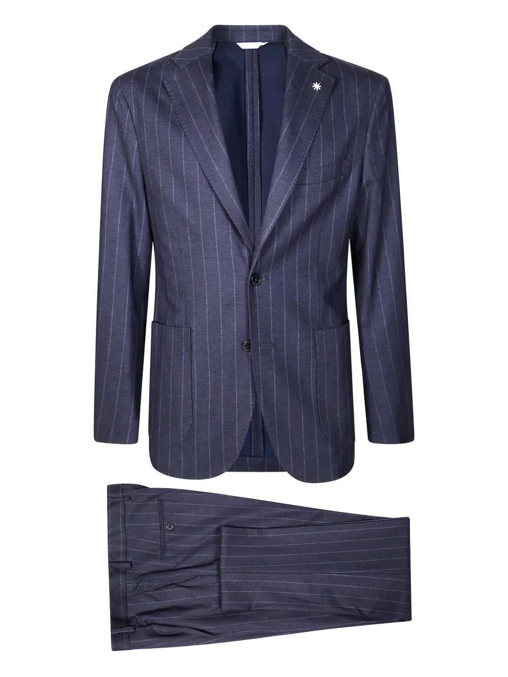Manuel Ritz Nuvola pinstripe suit | Blue | Image 1