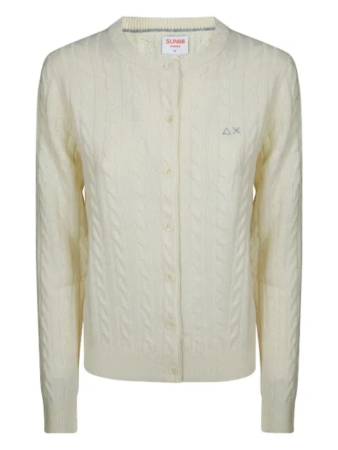 Sun68 Cardigan de gola redonda