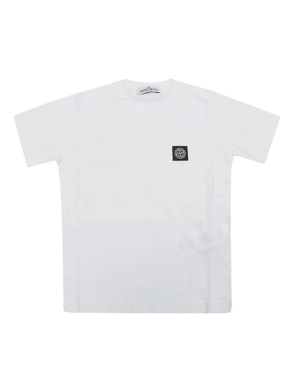 Stone Island Junior T-shirt con applicazione logo - Bianco