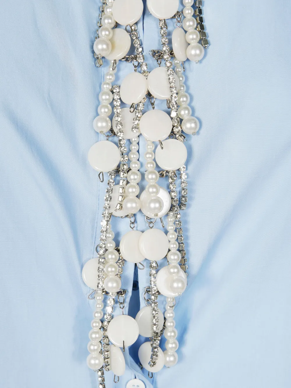 PINKO Blouse met verfraaide kraag en lange mouwen Blauw