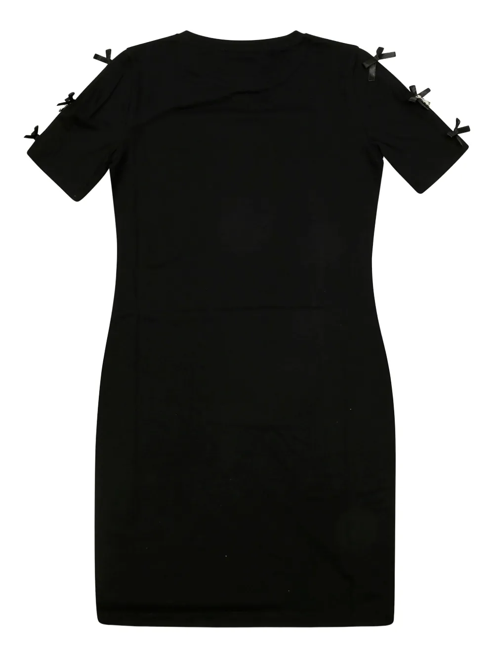 Patrizia Pepe Girl Bow-detail Mini Dress In Black