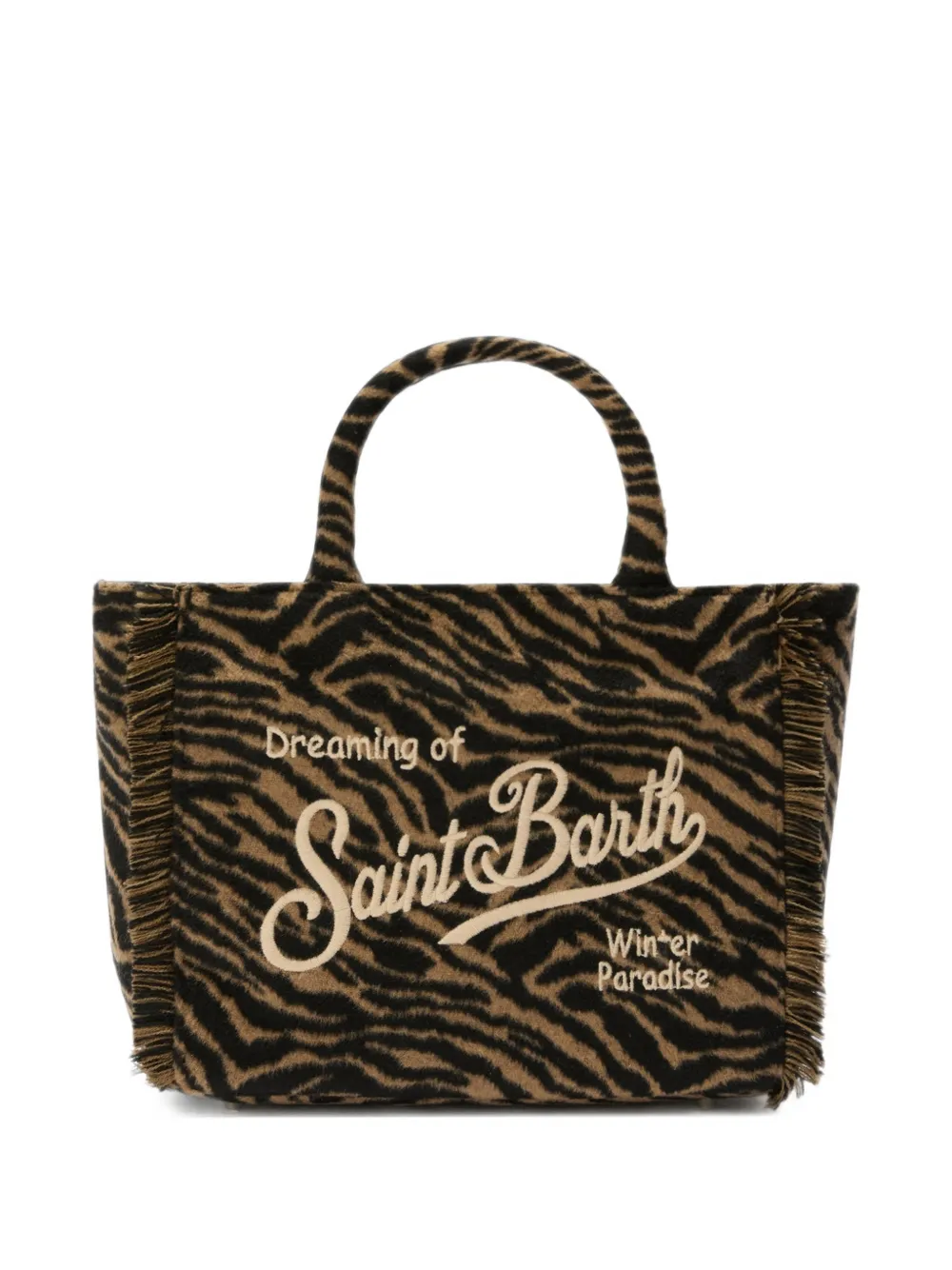 MC2 Saint Barth Colette felt zebra print bag