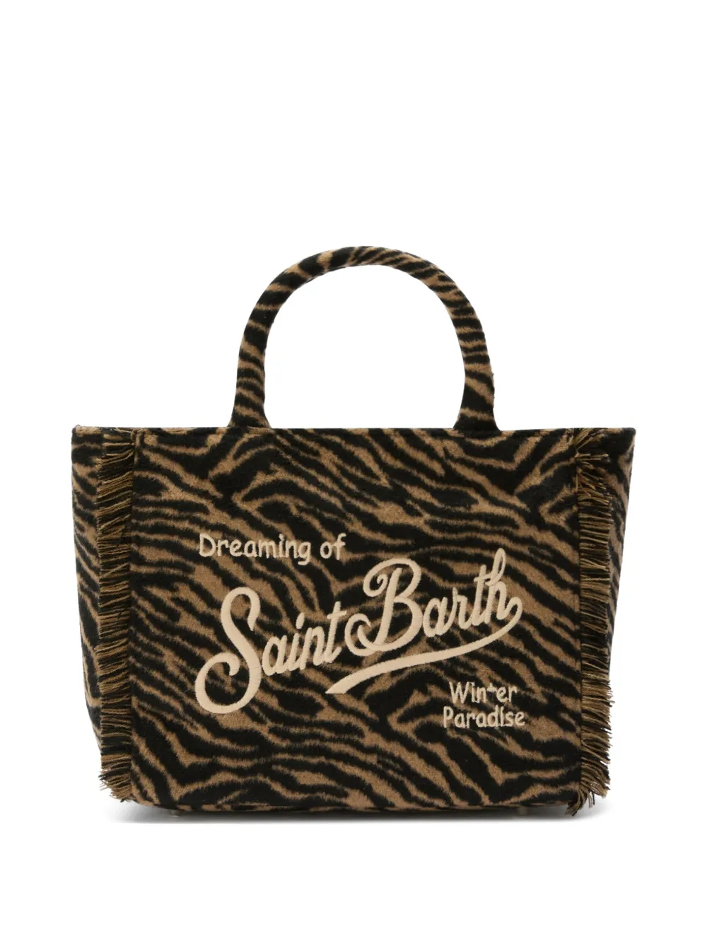 MC2 Saint Barth Colette felt zebra print bag
