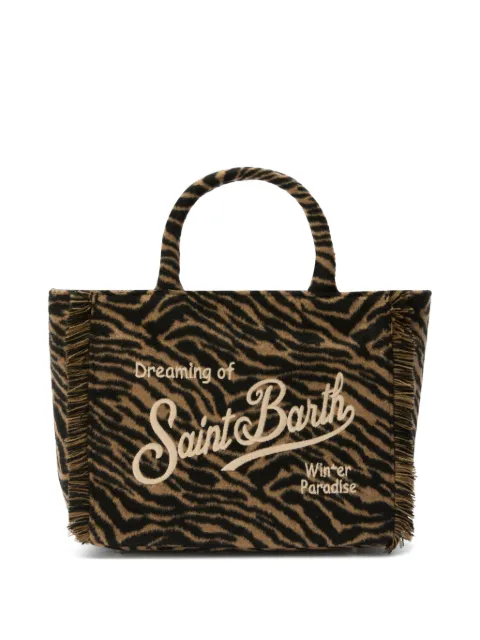 MC2 Saint Barth Colette felt zebra print bag