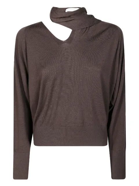 Incotex cut-out scarf sweater