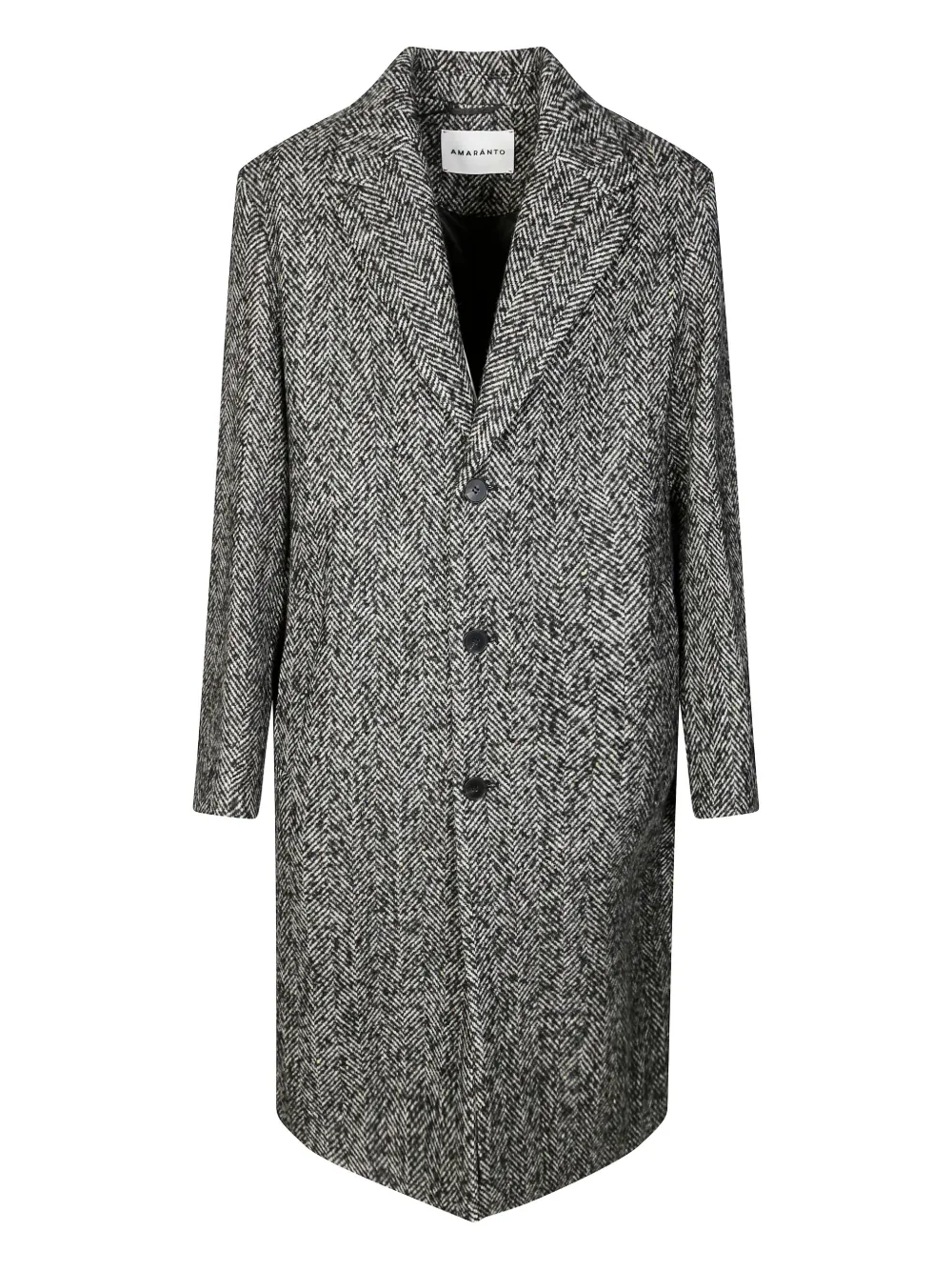 AMARÁNTO herringbone-pattern coat | Black | Image 1
