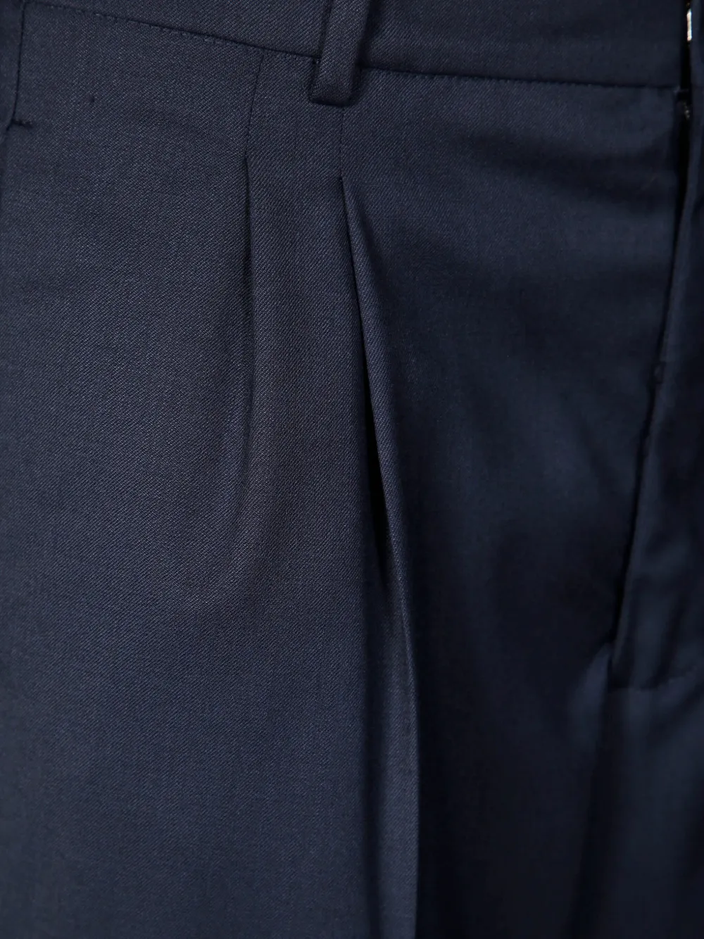 AMARÁNTO Wollen plooibroek Blauw