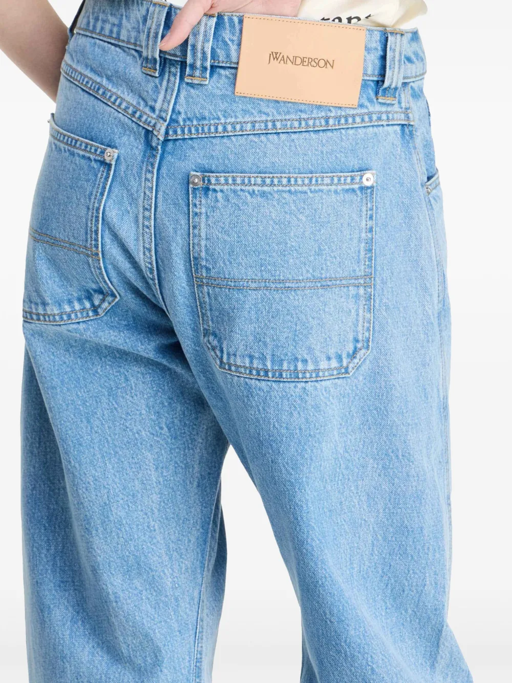 JW Anderson Gedraaide jeans Blauw