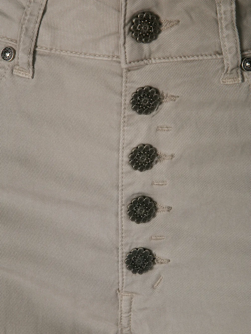 Dondup High Waist Tailored Trousers With Rolled Cuffs In Gray