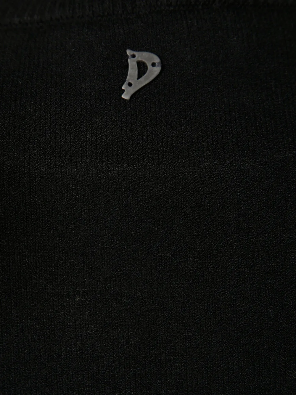 Dondup Short-sleeve Ribbed Mini Dress In Black