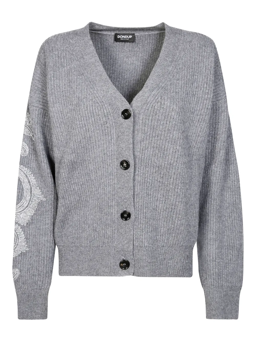 DONDUP embroidered-buttoned cardigan | gris | Image 1