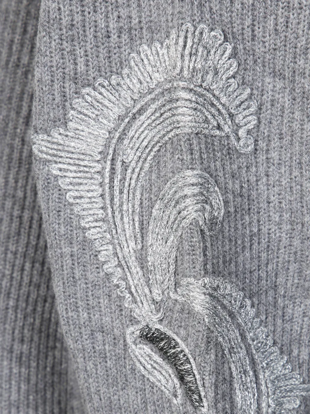 Dondup Embroidered-buttoned Cardigan In Gray