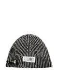 MM6 Maison Margiela Kids wool knitted hat - Black