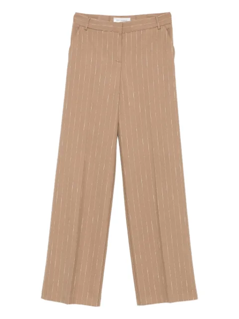 ERMANNO FIRENZE  pantalones rectos con rayas diplomáticas estampadas