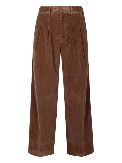 DONDUP pantalones Eloise con pliegues a cuadros