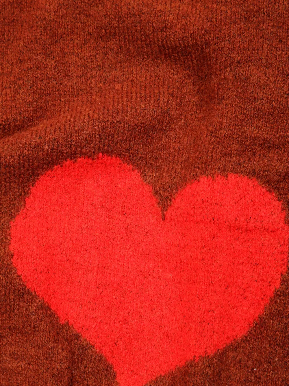 Bobo Choses Trui met hart intarsia Bruin