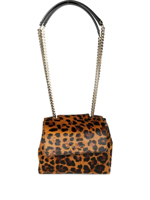 Orciani leopard print chain Sveva XS bag