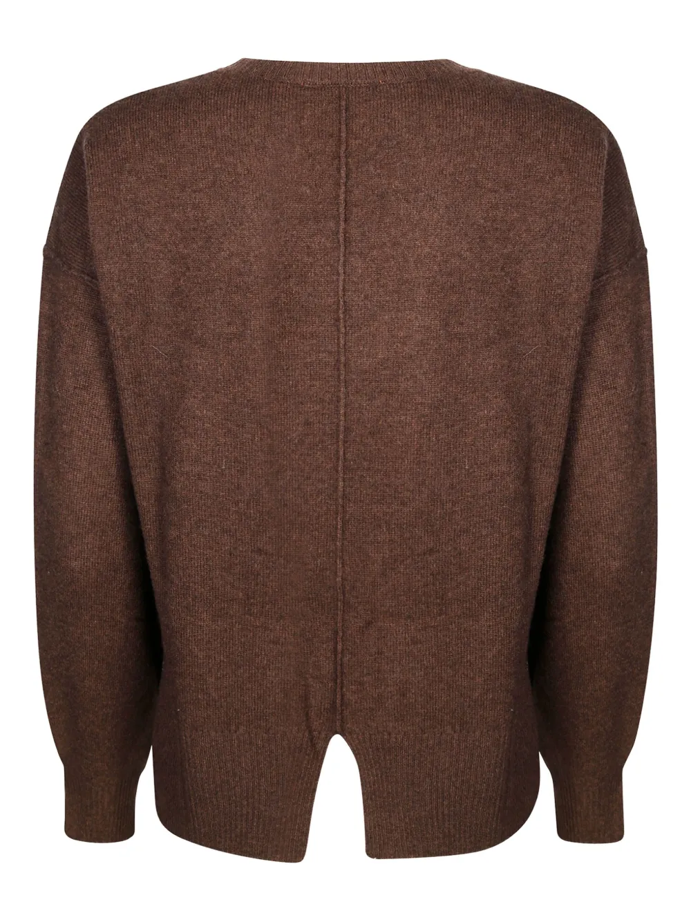 Absolut Cashmere Caterina Rear-seam-split Sweater In Brown