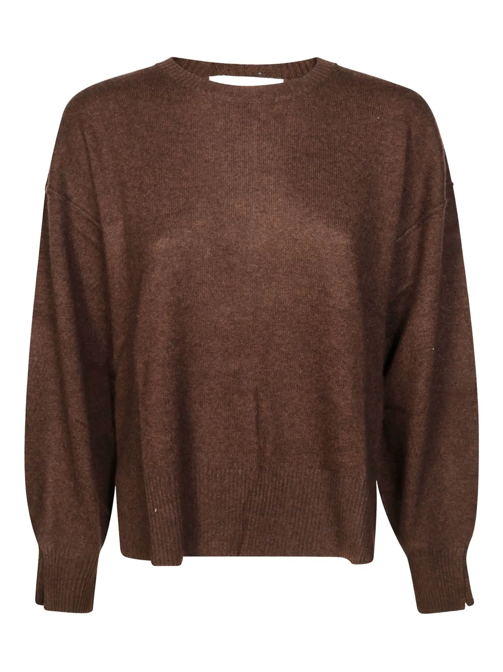 Absolut Cashmere Caterina Rear-seam-split Sweater In Brown