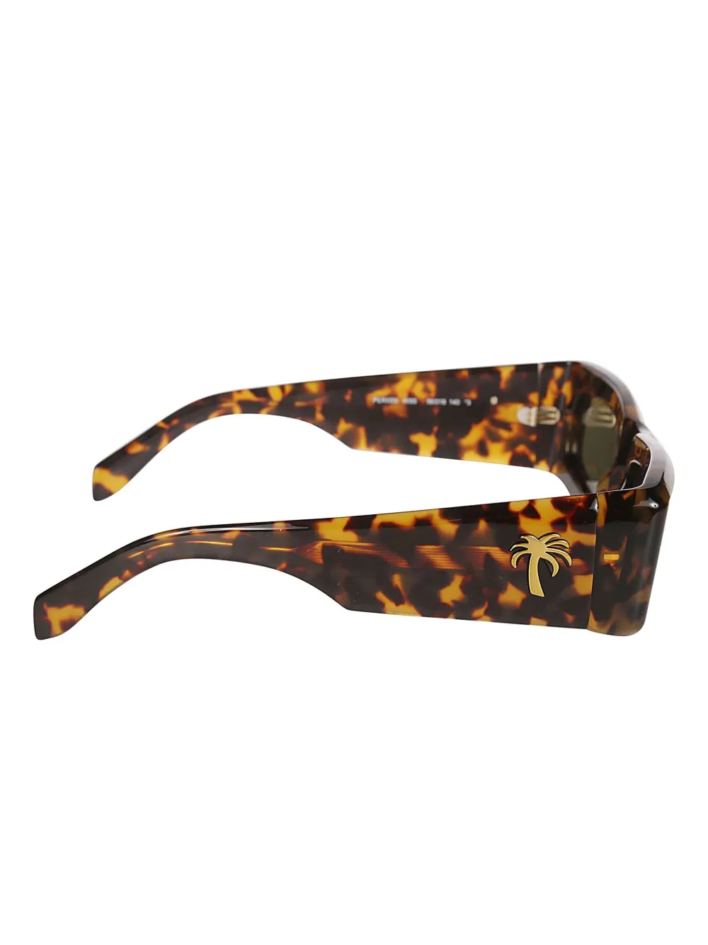 Palm Angels Yreka zonnebril met rechthoekig montuur Bruin